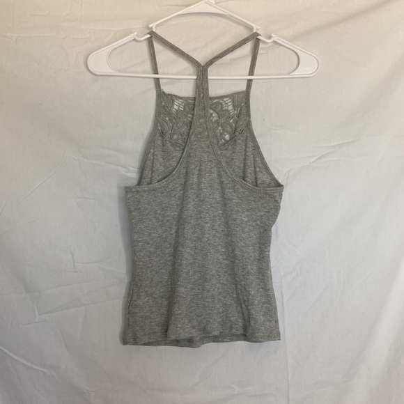 Light Grey Halter Tank with Lace from Aeropostale - Picture 3 of 3